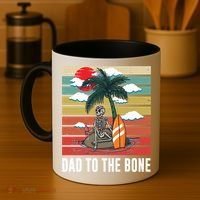 Dad To The Bone Spooky Skeleton Halloween Fathers Day Cute Gift Coffee Mug thumb 4