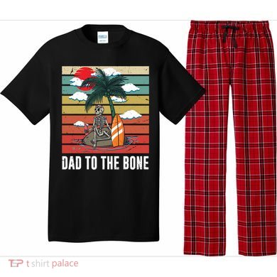 Dad To The Bone Spooky Skeleton Halloween Fathers Day Cute Gift Pajama Set
