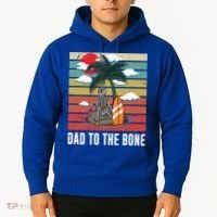 Dad To The Bone Spooky Skeleton Halloween Fathers Day Cute Gift Hoodie thumb 2