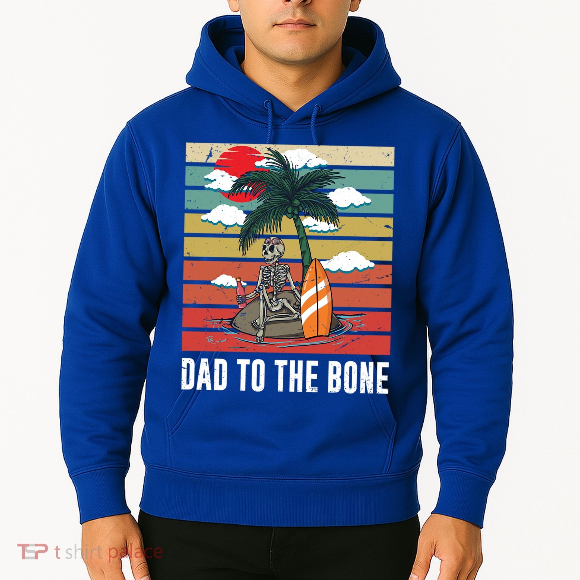 Dad To The Bone Spooky Skeleton Halloween Fathers Day Cute Gift Hoodie