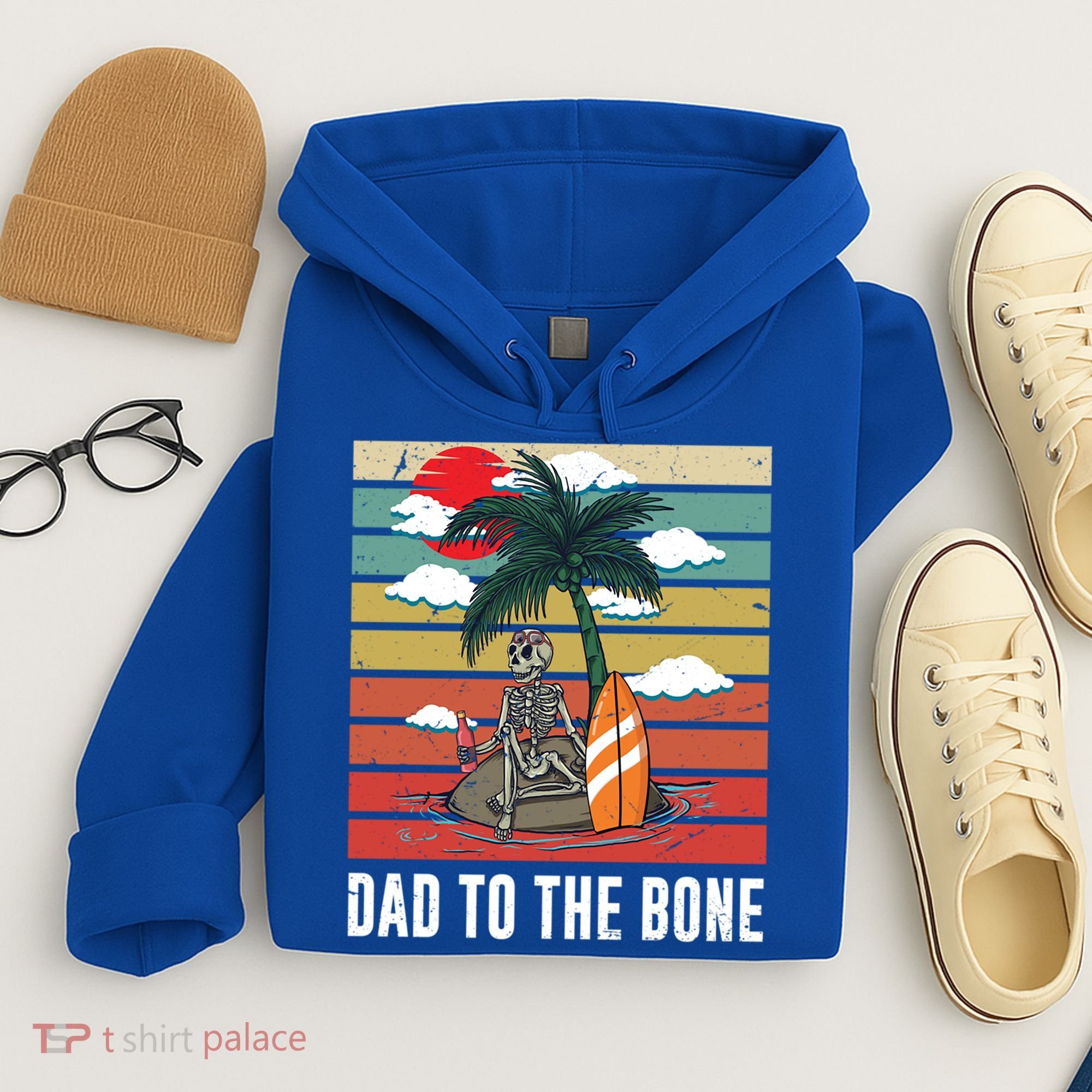 Dad To The Bone Spooky Skeleton Halloween Fathers Day Cute Gift Hoodie