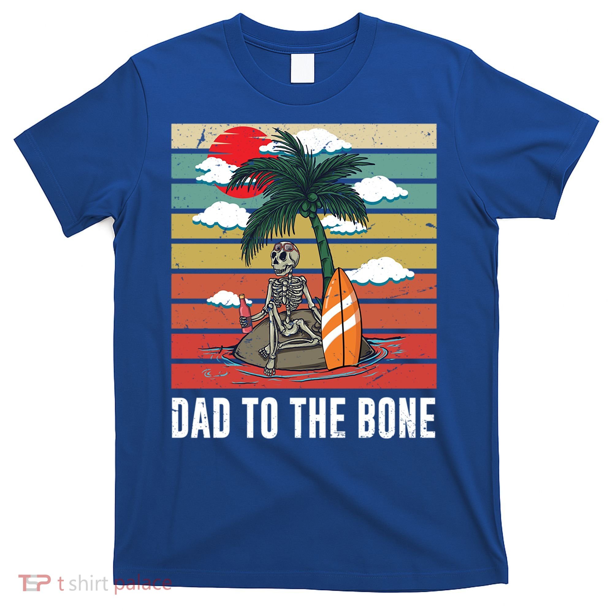 Dad To The Bone Spooky Skeleton Halloween Fathers Day Cute Gift T-Shirt