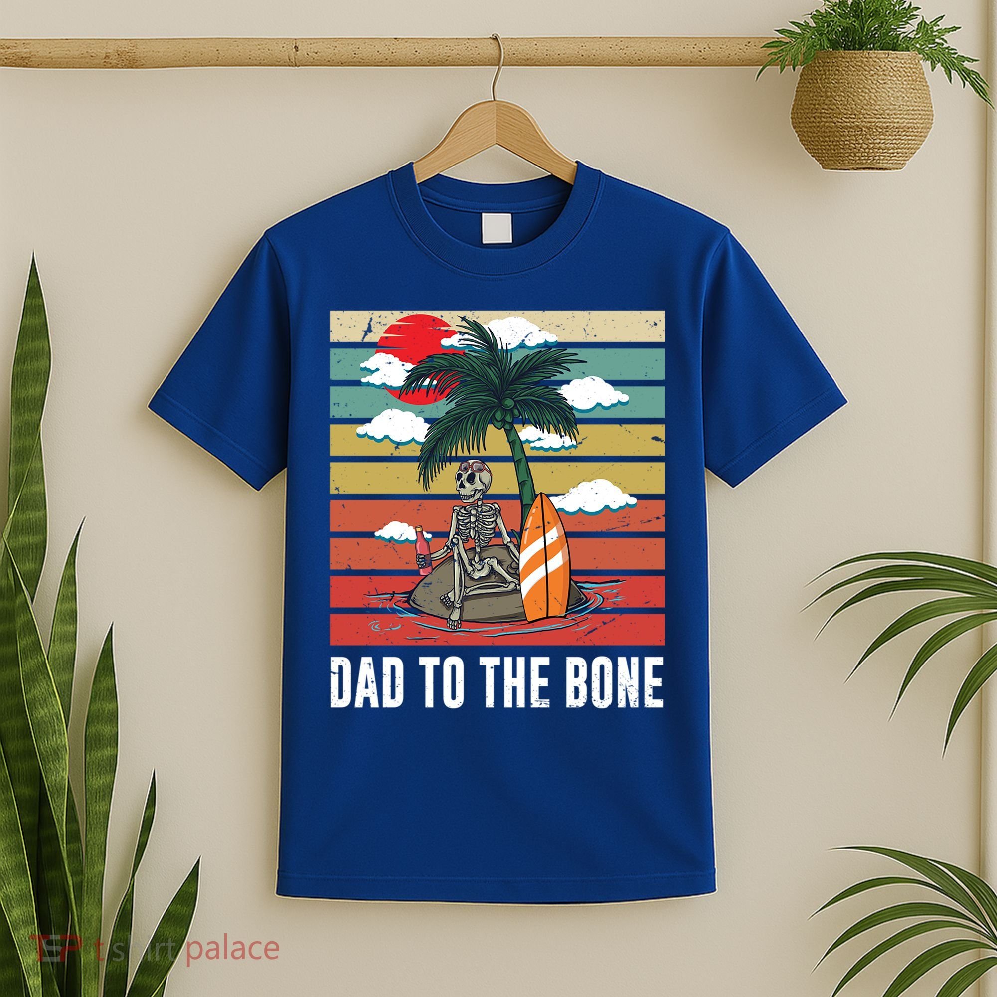 Dad To The Bone Spooky Skeleton Halloween Fathers Day Cute Gift T-Shirt