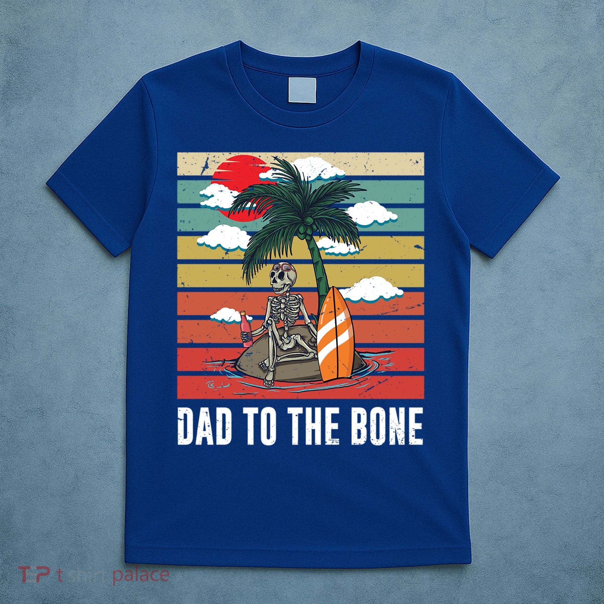 Dad To The Bone Spooky Skeleton Halloween Fathers Day Cute Gift T-Shirt