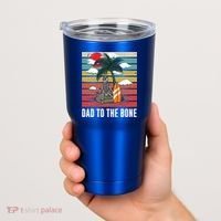 Dad To The Bone Spooky Skeleton Halloween Fathers Day Cute Gift Tumbler thumb 2