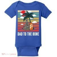 Dad To The Bone Spooky Skeleton Halloween Fathers Day Cute Gift Baby Bodysuit thumb 0