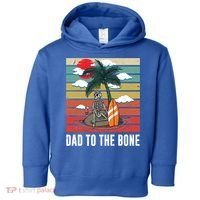 Dad To The Bone Spooky Skeleton Halloween Fathers Day Cute Gift Toddler Hoodie thumb 0