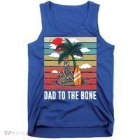 Dad To The Bone Spooky Skeleton Halloween Fathers Day Cute Gift Tank Top thumb 0