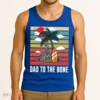 Dad To The Bone Spooky Skeleton Halloween Fathers Day Cute Gift Tank Top thumb 3