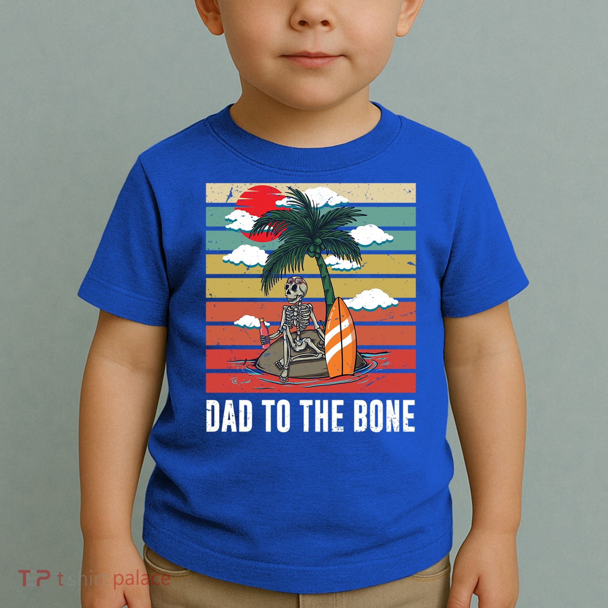 Dad To The Bone Spooky Skeleton Halloween Fathers Day Cute Gift Toddler T-Shirt