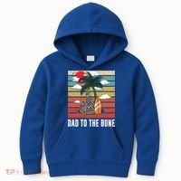 Dad To The Bone Spooky Skeleton Halloween Fathers Day Cute Gift Kids Hoodie thumb 0
