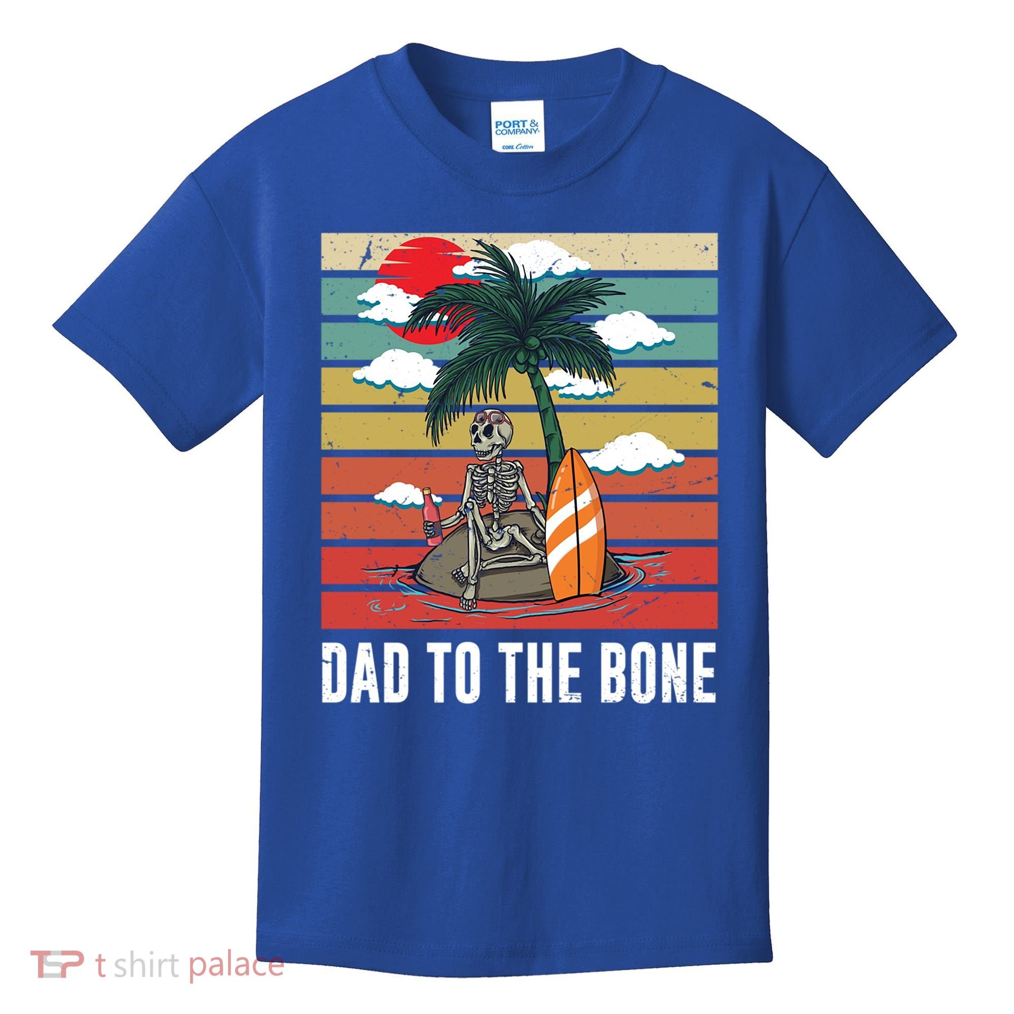 Dad To The Bone Spooky Skeleton Halloween Fathers Day Cute Gift Kids T-Shirt