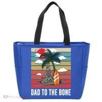 Dad To The Bone Spooky Skeleton Halloween Fathers Day Cute Gift Tote Bag thumb 0