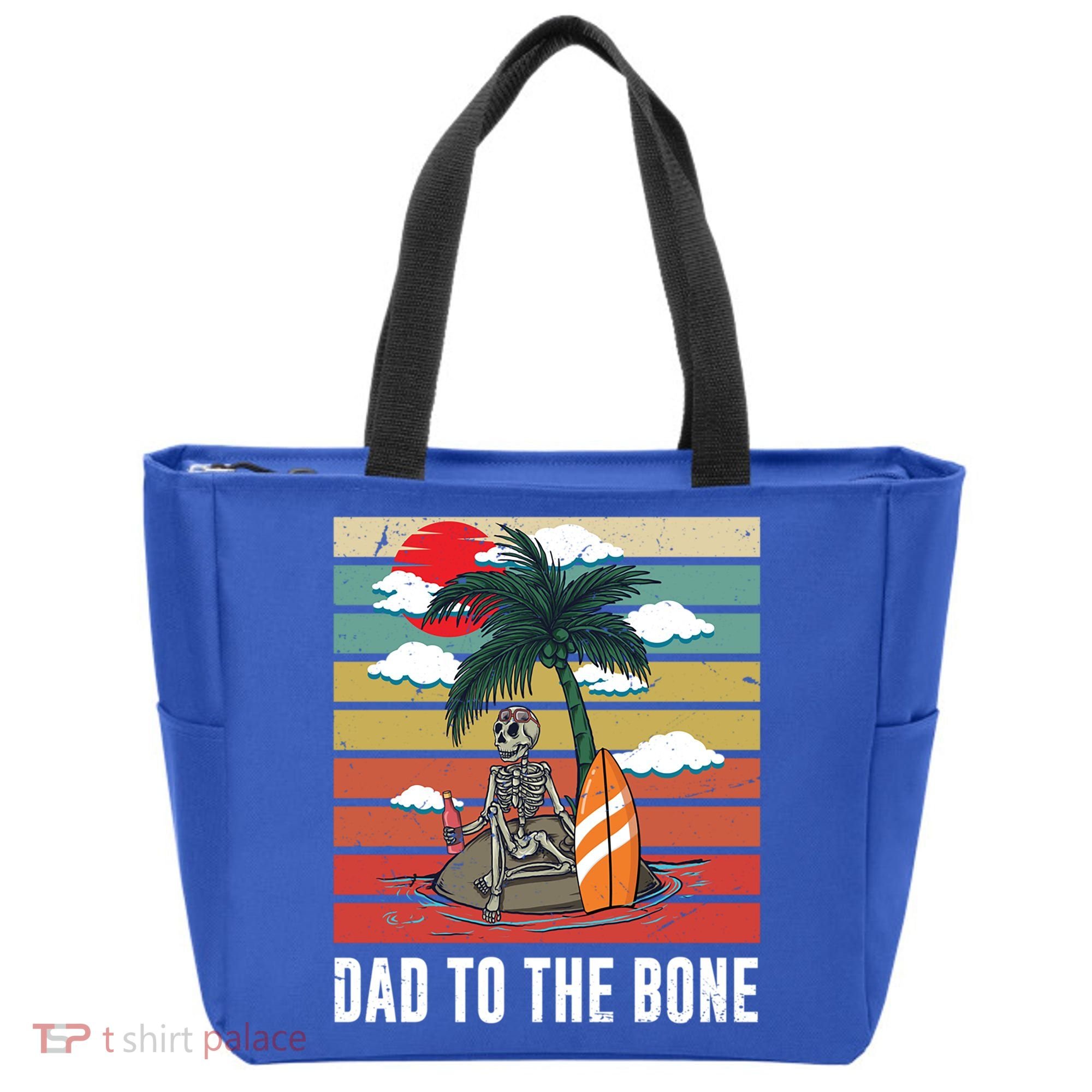 Dad To The Bone Spooky Skeleton Halloween Fathers Day Cute Gift Tote Bag