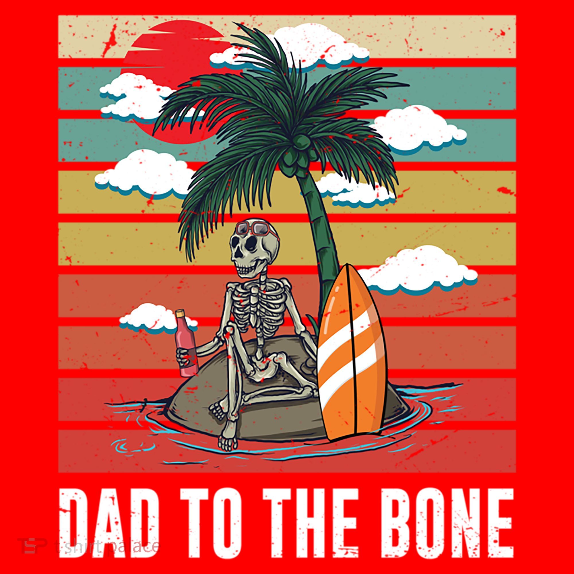 Dad To The Bone Spooky Skeleton Halloween Fathers Day Cute Gift Santa Hat