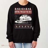 Drifting Through The Snow Ugly Christmas Sweater Classic Gift Women's Sweatshirt thumb 0