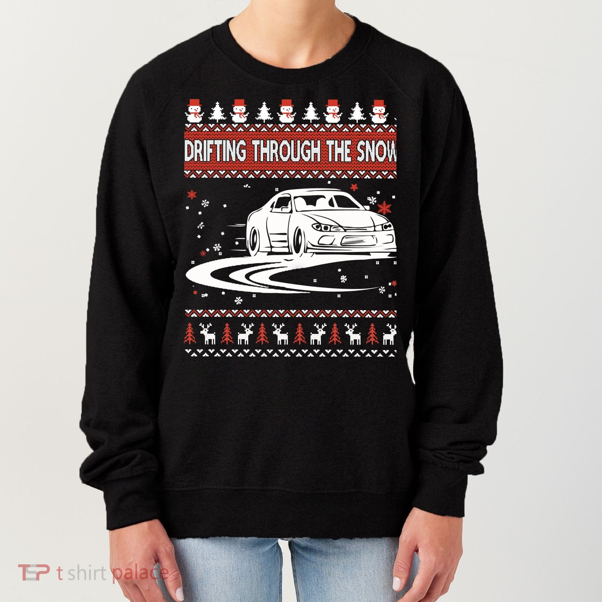 Drifting Through The Snow Ugly Christmas Sweater Classic Gift Women's Sweatshirt