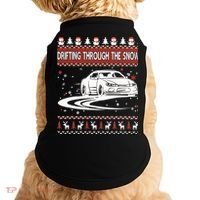 Drifting Through The Snow Ugly Christmas Sweater Classic Gift Doggie Tank thumb 0