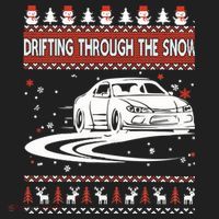 Drifting Through The Snow Ugly Christmas Sweater Classic Gift Beanie thumb 2
