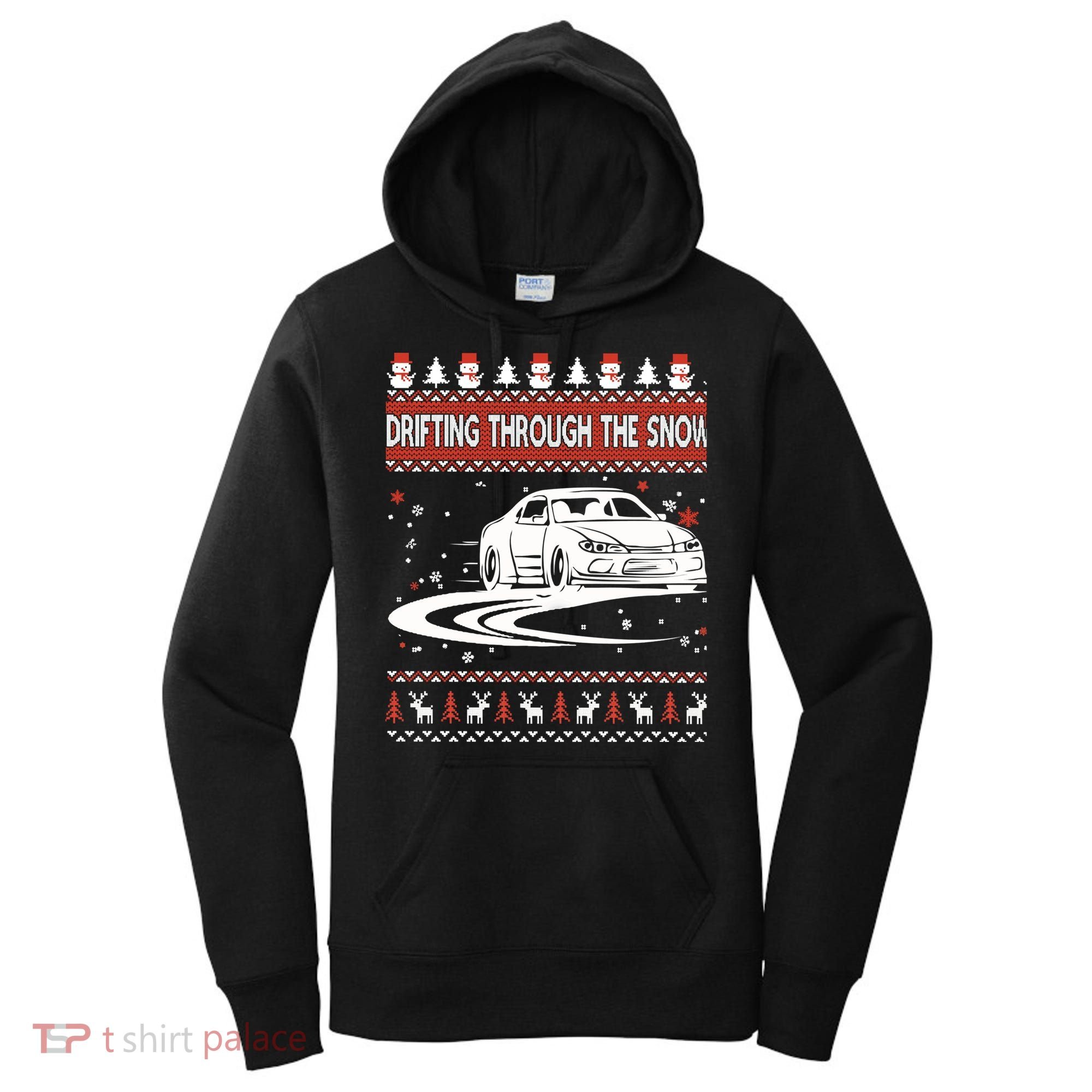 Drifting Through The Snow Ugly Christmas Sweater Classic Gift Women's Hoodie