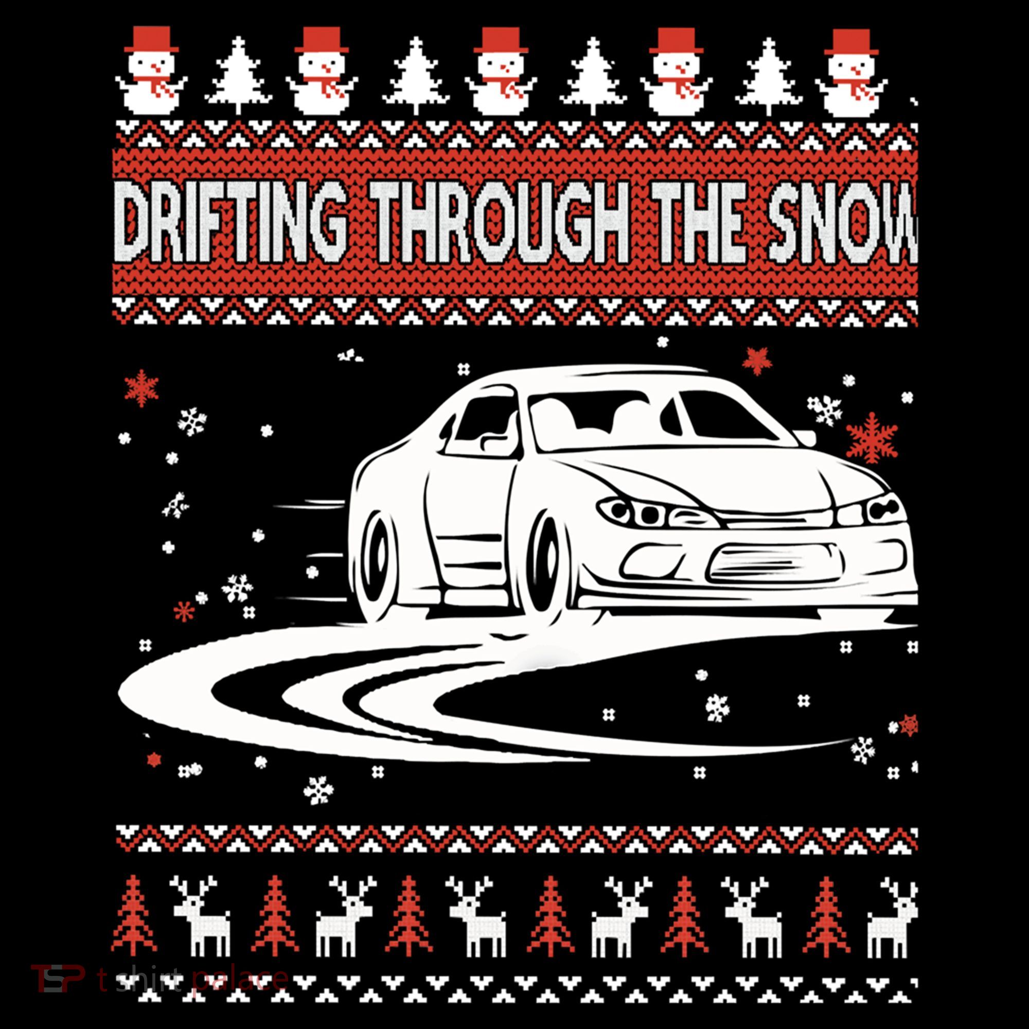 Drifting Through The Snow Ugly Christmas Sweater Classic Gift Women's Hoodie
