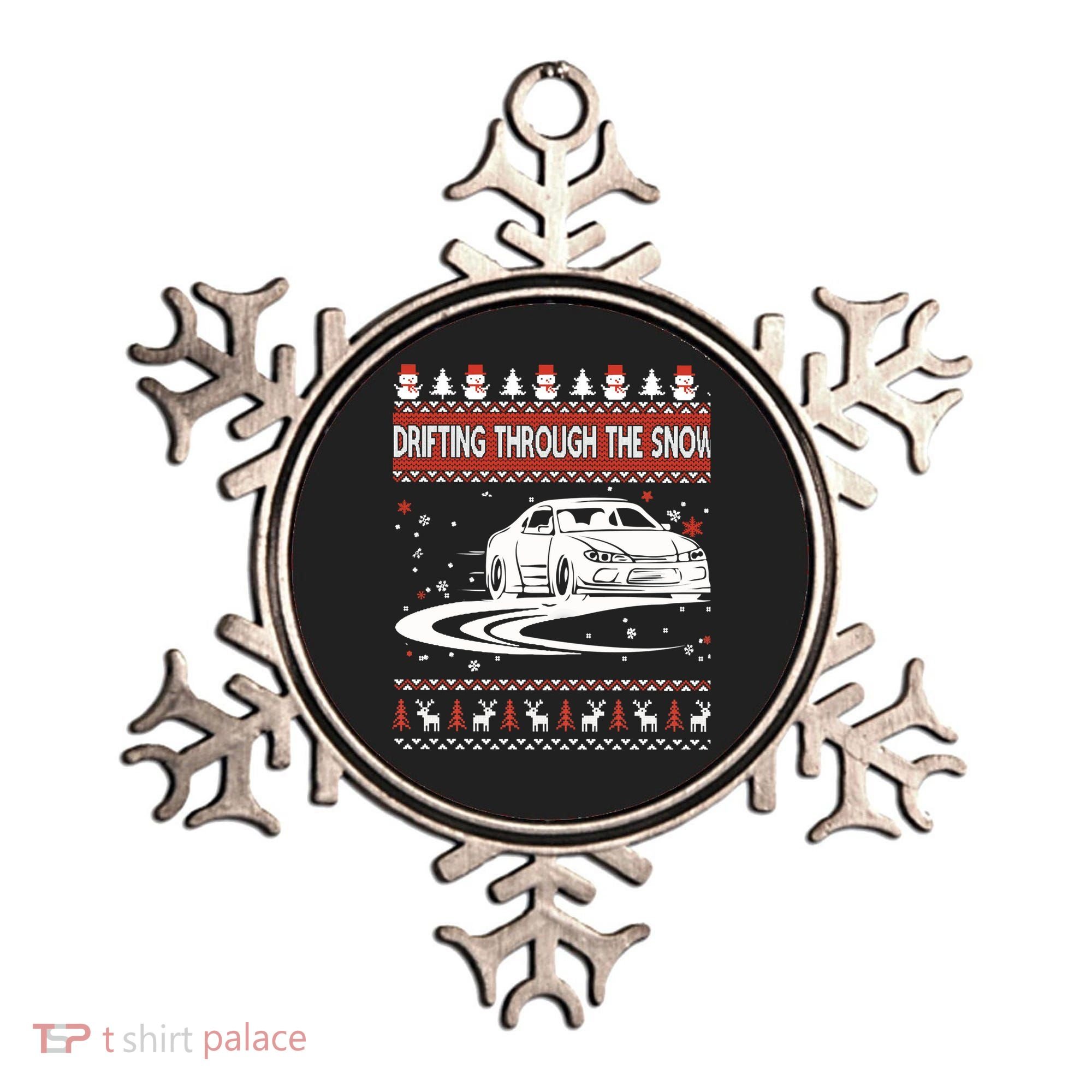 Drifting Through The Snow Ugly Christmas Sweater Classic Gift Ornament