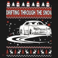 Drifting Through The Snow Ugly Christmas Sweater Classic Gift Ornament thumb 1