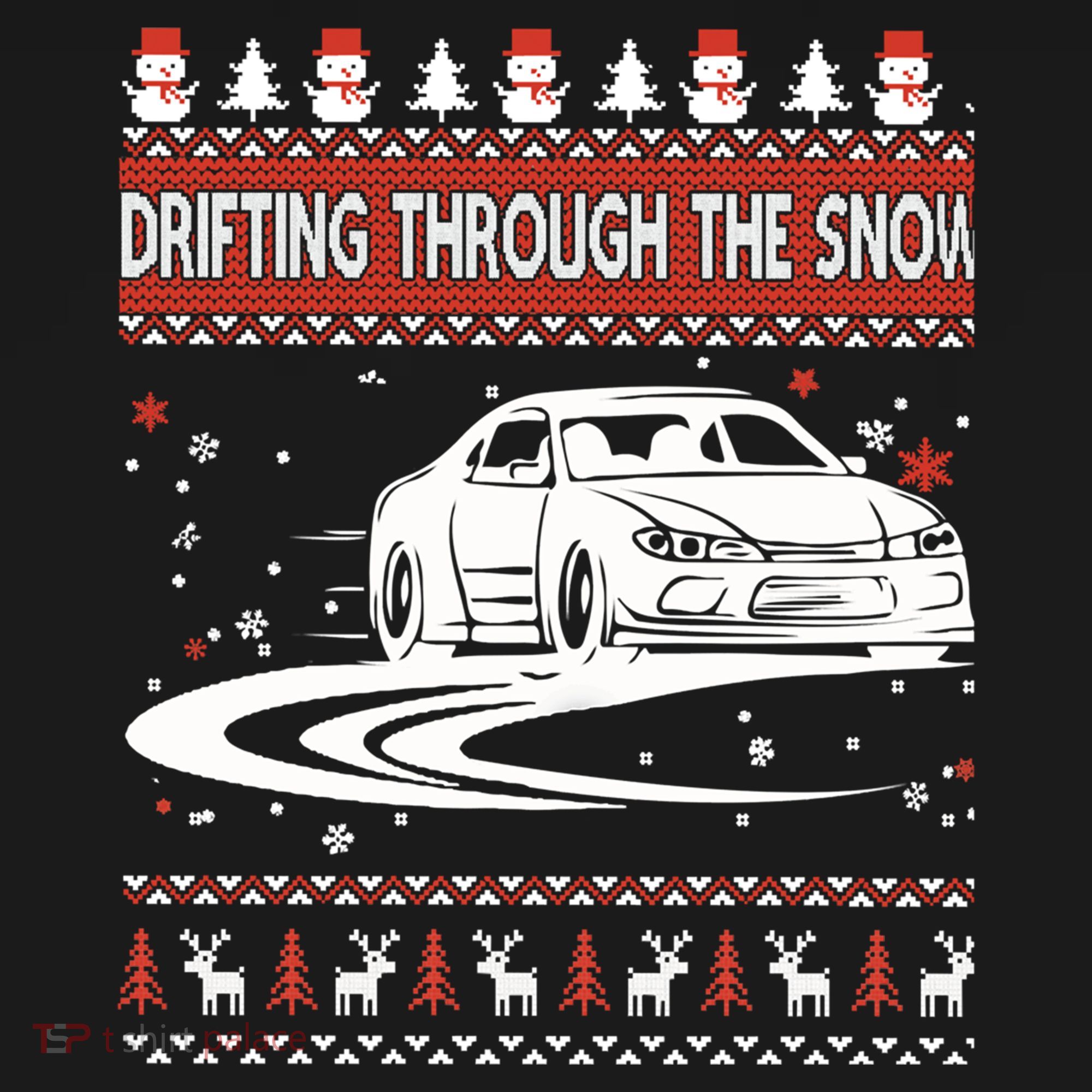 Drifting Through The Snow Ugly Christmas Sweater Classic Gift Ornament