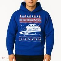 Drifting Through The Snow Ugly Christmas Sweater Classic Gift Hoodie thumb 2