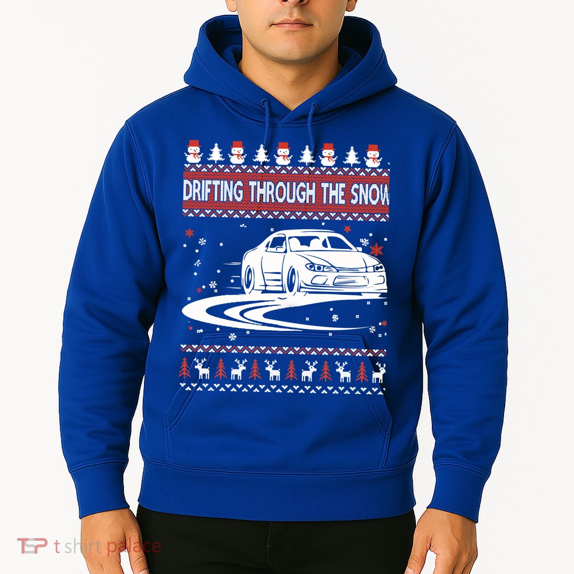 Drifting Through The Snow Ugly Christmas Sweater Classic Gift Hoodie