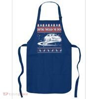 Drifting Through The Snow Ugly Christmas Sweater Classic Gift Apron thumb 0