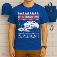 Drifting Through The Snow Ugly Christmas Sweater Classic Gift T-Shirt thumb 6