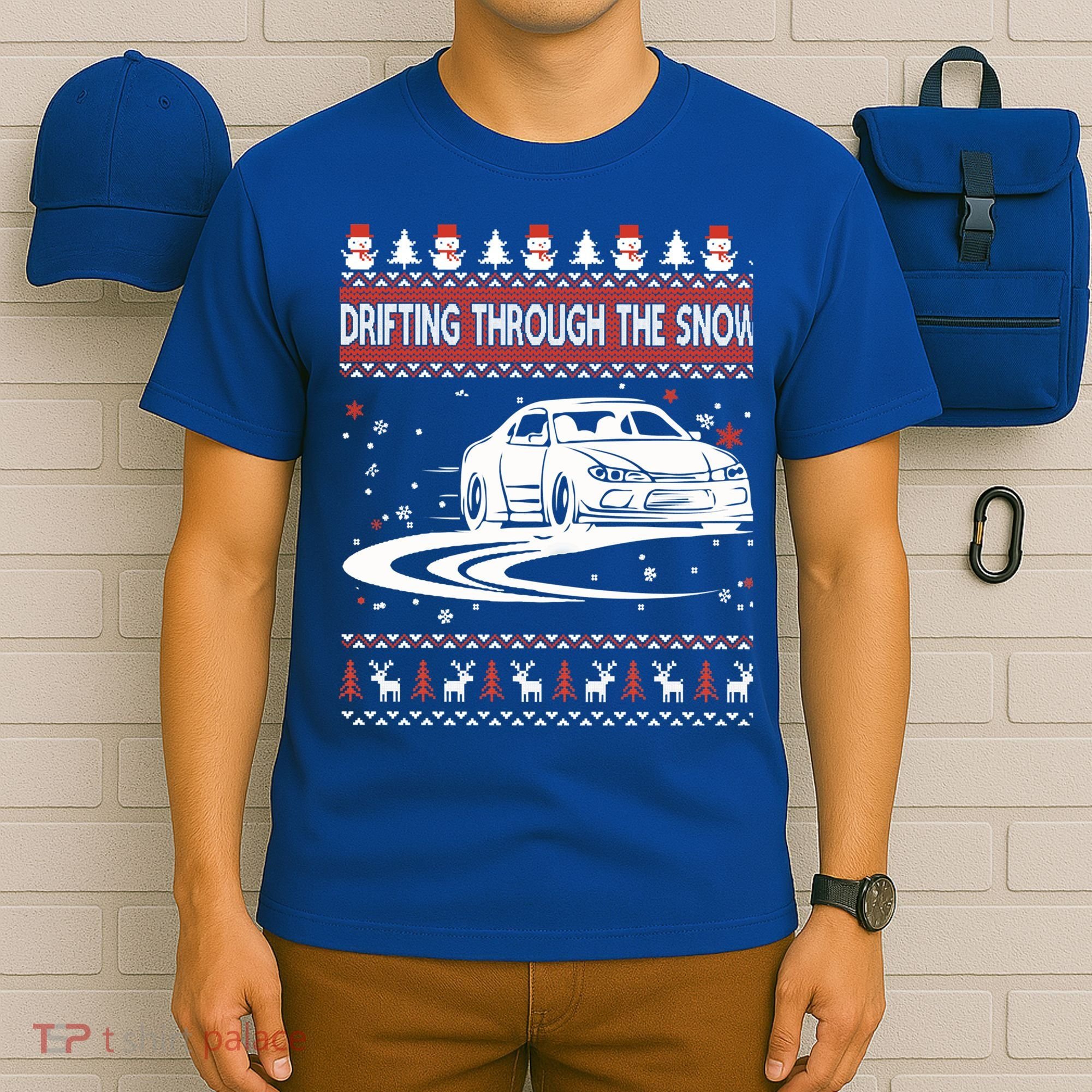 Drifting Through The Snow Ugly Christmas Sweater Classic Gift T-Shirt