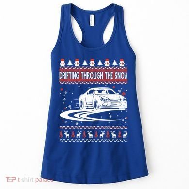 Drifting Through The Snow Ugly Christmas Sweater Classic Gift Women's Tank Top