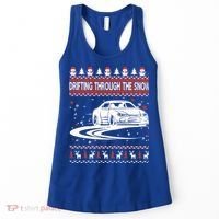Drifting Through The Snow Ugly Christmas Sweater Classic Gift Women's Tank Top thumb 0