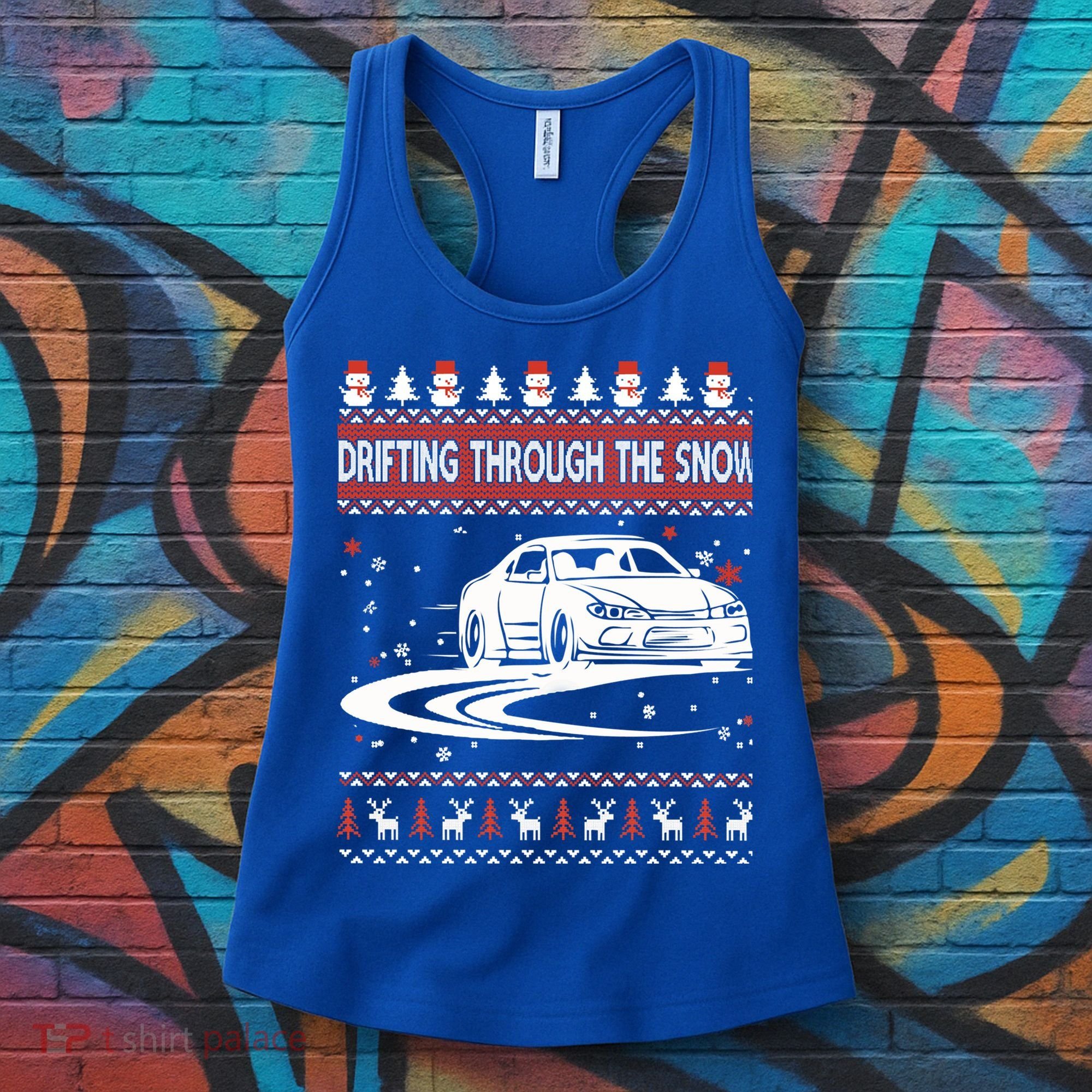Drifting Through The Snow Ugly Christmas Sweater Classic Gift Women's Tank Top