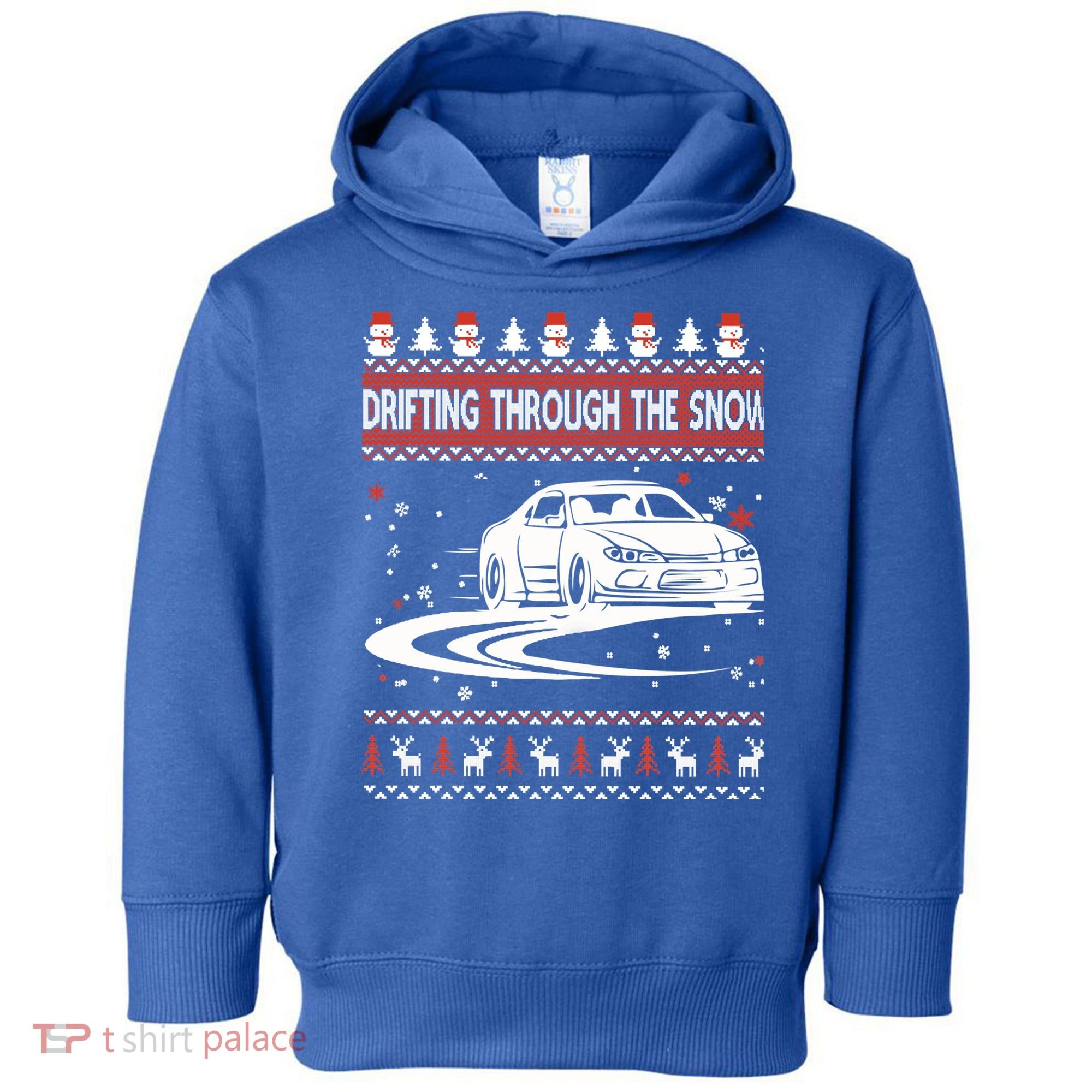 Drifting Through The Snow Ugly Christmas Sweater Classic Gift Toddler Hoodie