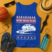 Drifting Through The Snow Ugly Christmas Sweater Classic Gift Tank Top thumb 4