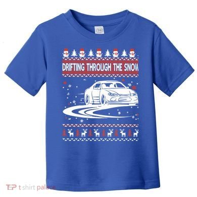 Drifting Through The Snow Ugly Christmas Sweater Classic Gift Toddler T-Shirt