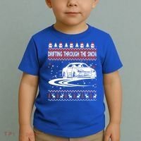 Drifting Through The Snow Ugly Christmas Sweater Classic Gift Toddler T-Shirt thumb 2