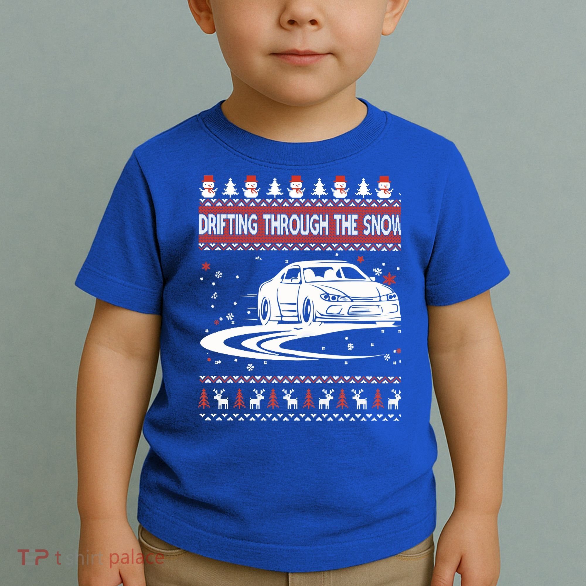 Drifting Through The Snow Ugly Christmas Sweater Classic Gift Toddler T-Shirt