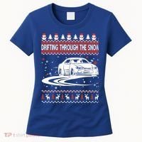 Drifting Through The Snow Ugly Christmas Sweater Classic Gift Women's T-Shirt thumb 0