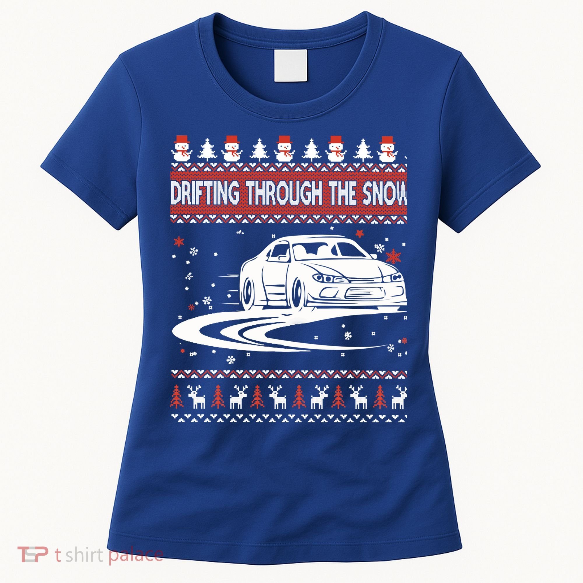 Drifting Through The Snow Ugly Christmas Sweater Classic Gift Women's T-Shirt