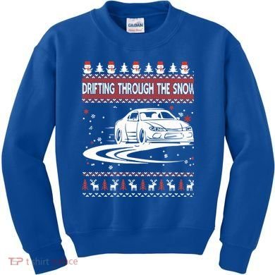 Drifting Through The Snow Ugly Christmas Sweater Classic Gift Kids Sweatshirt