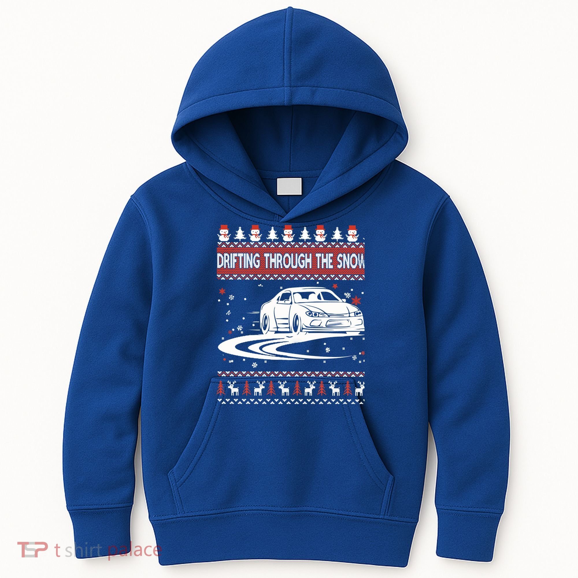 Drifting Through The Snow Ugly Christmas Sweater Classic Gift Kids Hoodie