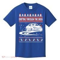 Drifting Through The Snow Ugly Christmas Sweater Classic Gift Kids T-Shirt thumb 0