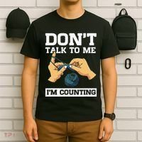 Don't Talk To Me I'm Counting Funny Crocheting Yarn Lover T-Shirt thumb 6
