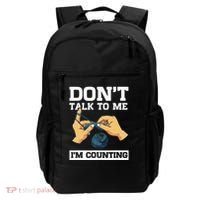 Don't Talk To Me I'm Counting Funny Crocheting Yarn Lover Backpack thumb 0