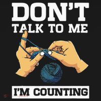 Don't Talk To Me I'm Counting Funny Crocheting Yarn Lover Coaster thumb 2