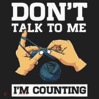 Don't Talk To Me I'm Counting Funny Crocheting Yarn Lover Hat thumb 2